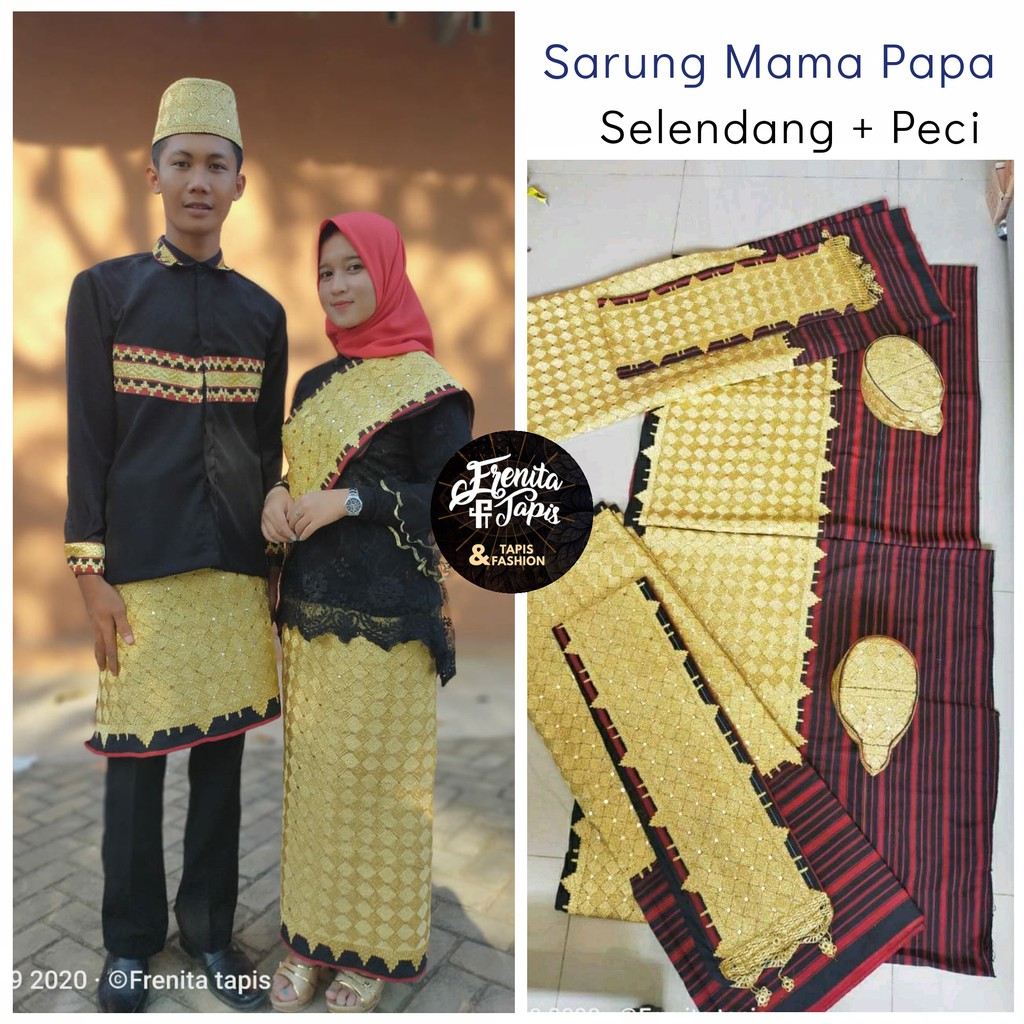 [BISA COD] Tapis Jungsarat Mama Papa + peci Kain dasar Hitam