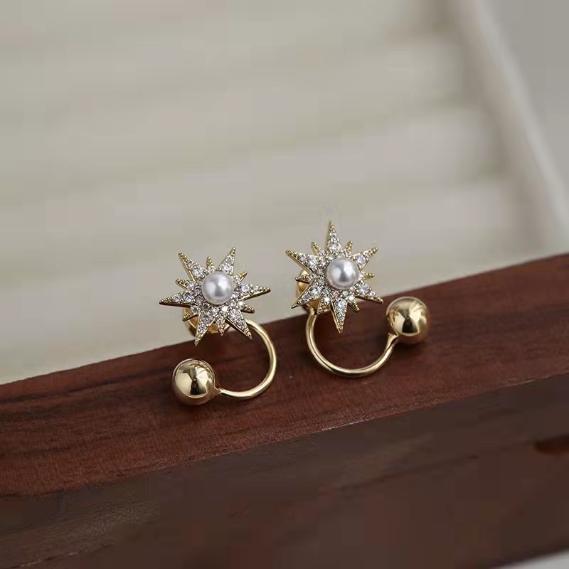 Anting Bintang Fashion Wanita Gaya Korea / Anting Mutiara Elegan