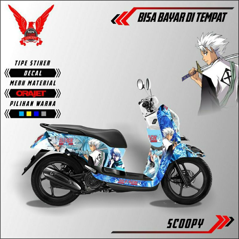 Decal Scoopy Decal Scoopy Full Body Stiker Scoopy Stiker Motor Scoopy Anime Terbaru Striping Scoopy Shopee Indonesia