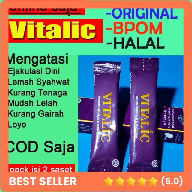 Minuman Pria Vitalic Serbuk Rasa Blackcurrant Stamina Pria