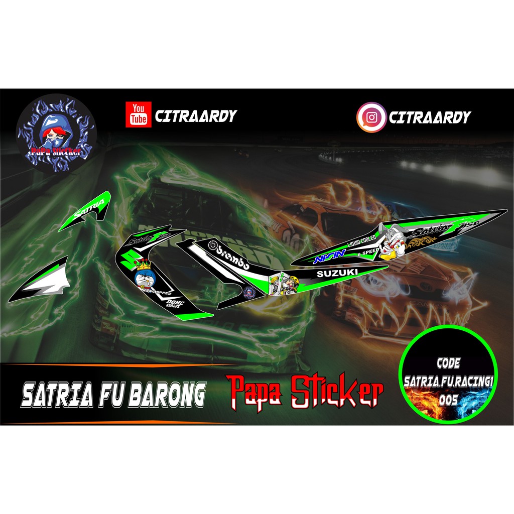 STRIPING SATRIA FU BARONG RACING 01 STIKER STICKER