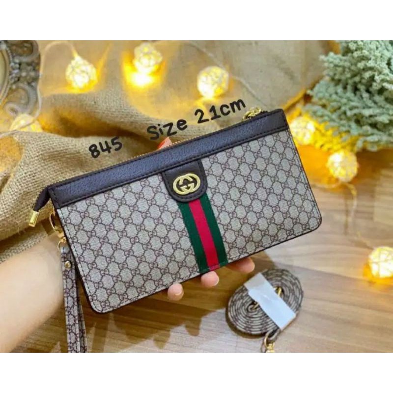 Clutch Selempang Gucci wanita uk 21cm branded import