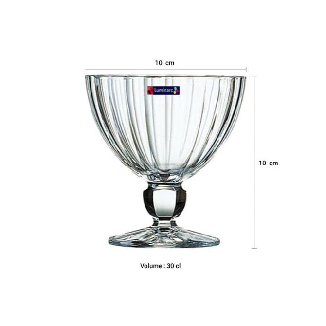 Berkualitas Luminarc Gelas Ice Cream Cup Quadro 30 / 6 Pcs H2903 Promo