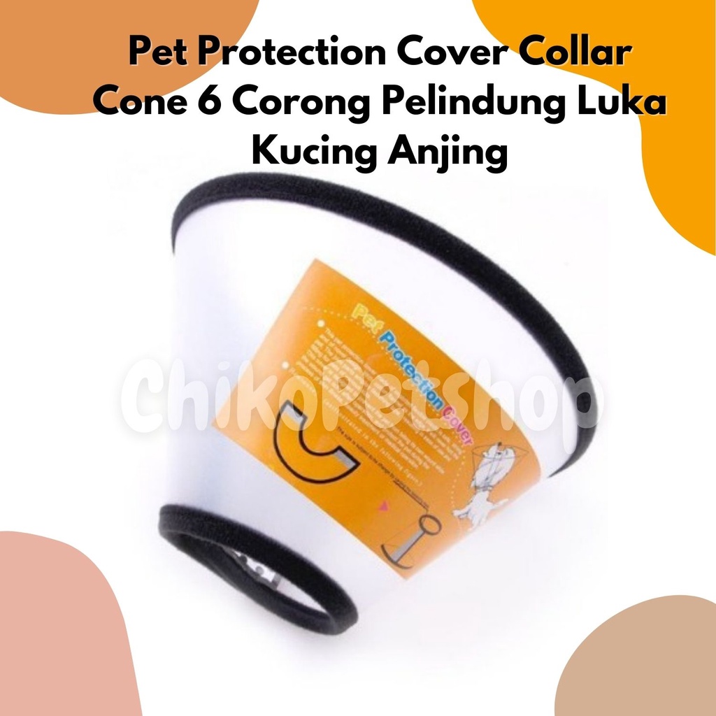 Pet Protection Conver Collar Corong Anjing &amp; Kucing Pet Cone Protection pelindung untuk kucing dan anjing