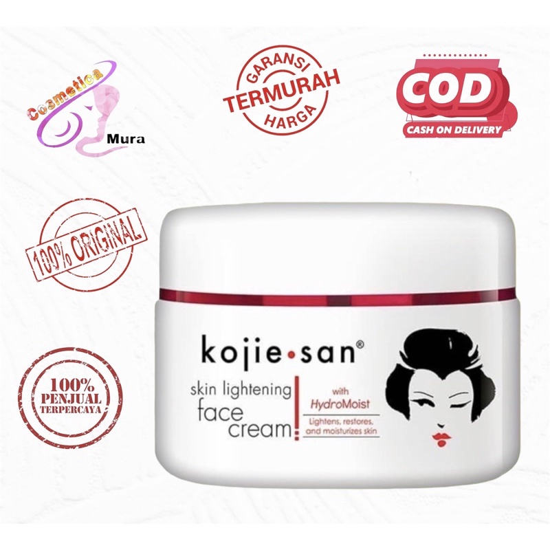 new with hydromoist - [ 30 gram ] kojie san face lightening cream 30 // cream kojie san lightening