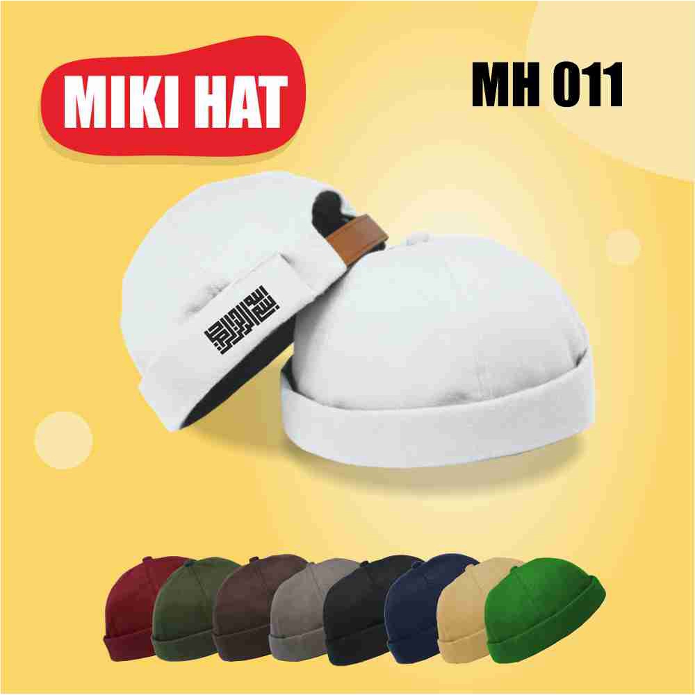Topi Miki Hat Bismillah Kufi Peci Kopyah UAS Topi Islami Brimless Premium