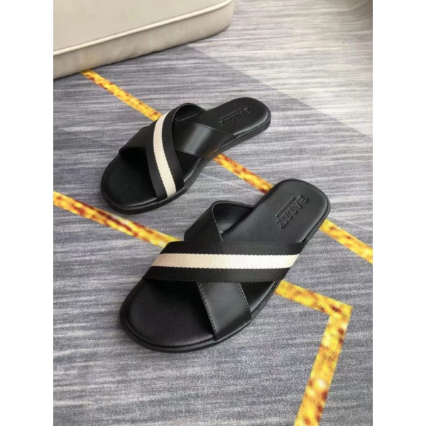 sandal bal ly pria slide sendal flat selop cowok slippers kulit P1SHOES