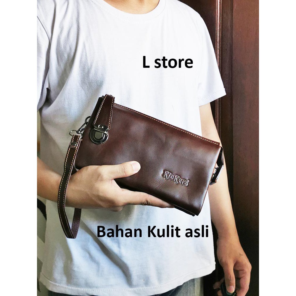 Handbag kulit asli 2 ruang Original