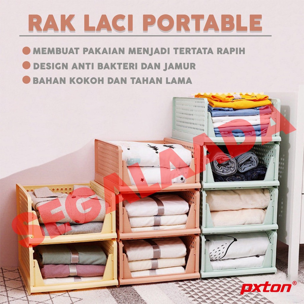 Rak Laci Lipat / Storage Box Plastik Tebal Serbaguna