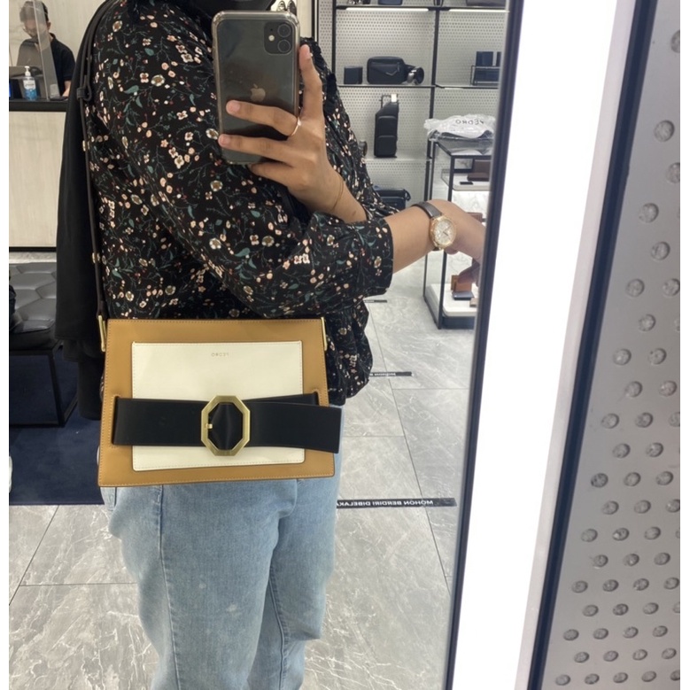 Octagon Buckled Leather Shoulder Bag by PEDRO