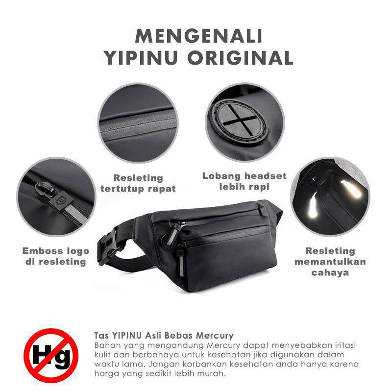 TAS SELEMPANG NEW ARVIVALS/WAISTBAG PRIA TERLARIS WATERPROOF -WB121