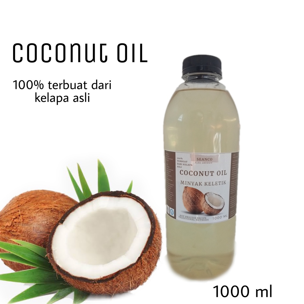 Minyak kelapa asli 1 liter | keletik | kelentik | kletik | lentik | coconut oil | seanco