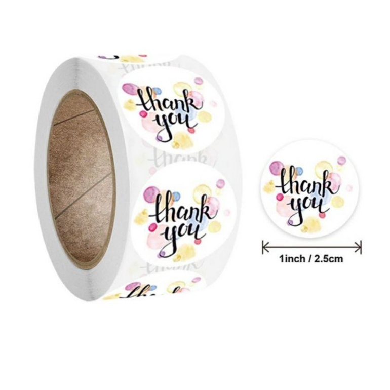 

Label Sticker Thank You Bubble 100 pcs | Label Souvenir | Label Craft | Label Olshop