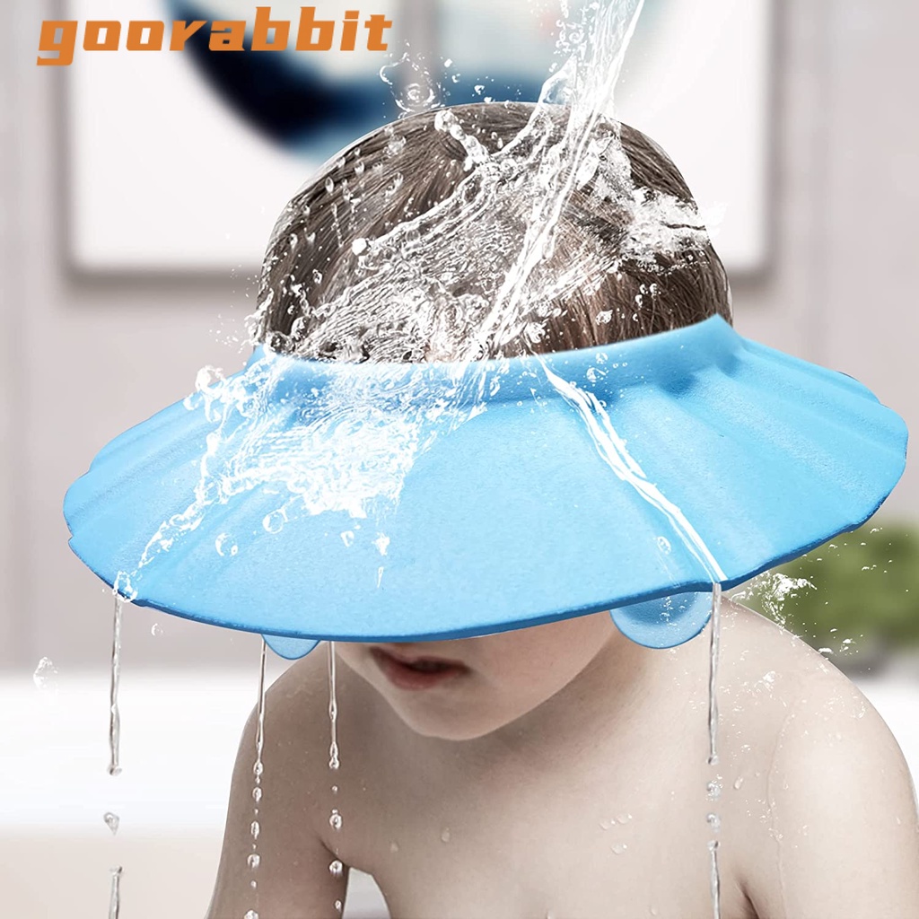 Topi shower cap Lembut adjustable Proteksi Mata Bayi / Anak