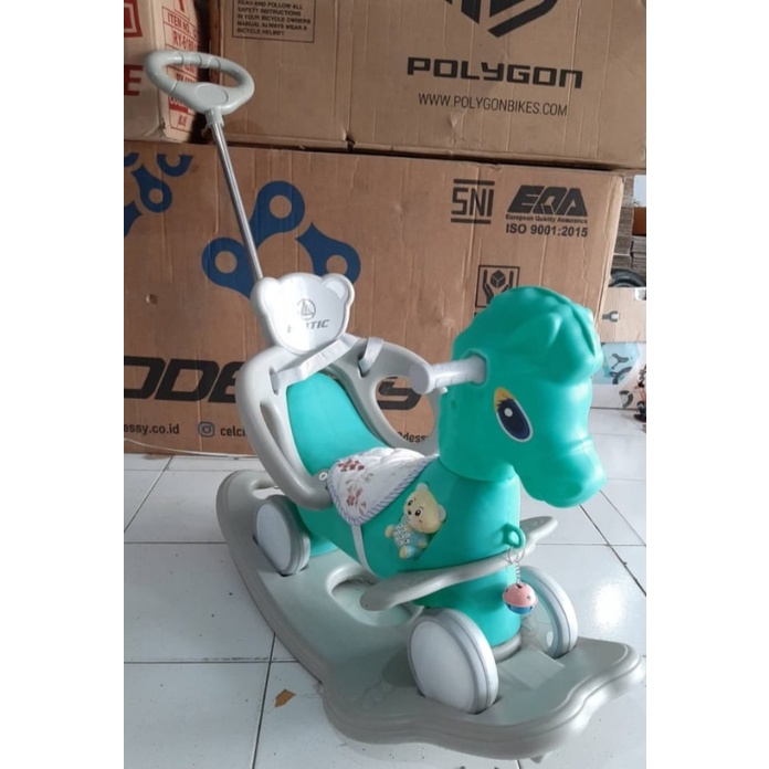 KUDA JUNGKIT GOYANG DORONG EXOTIC 2108 2110 KADO ULTAH RIDE ON MODEL KUDA DINO