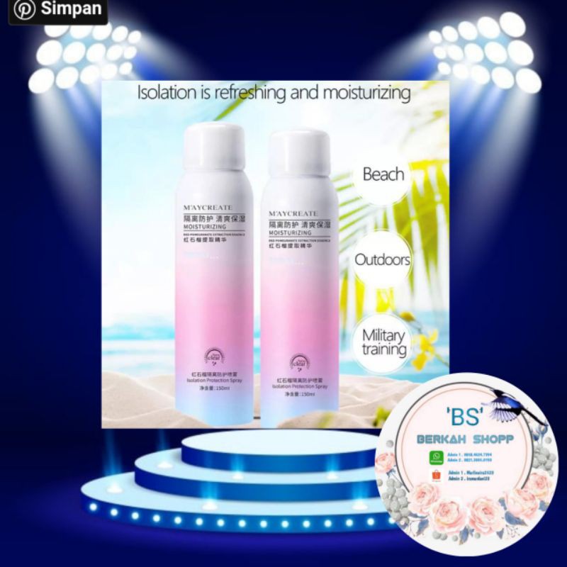 001M MYCREAT MOISTURIZER SPRAY PEMUTIH TUBUH ORIGINAL 100% BY BERKAH_COLLECTION