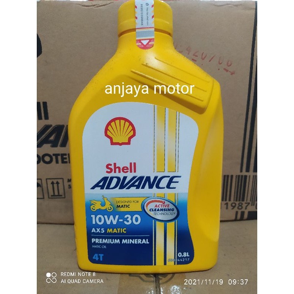 OLI SHELL ADVANCE AX7 AX5 MATIC 0.8L original