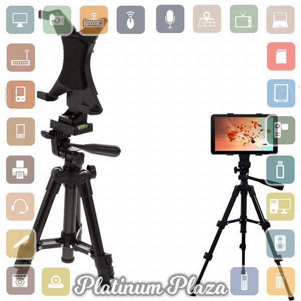 Universal Tablet Holder Mount 1/4 Screw Bracket Tripod - VTM4-ALX-1 - Black`6AKWK5-
