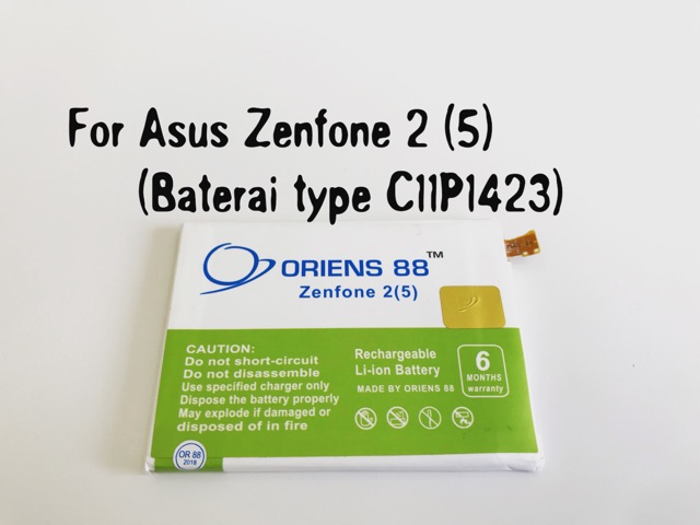 Baterai batre battery Asus Zenfone 2 5 inch / C11P1423 / ZE500CL double power/IC ORIENS88