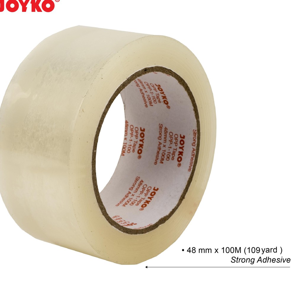 

❤ BELIO ❤ Opp Tape Pita Perekat Lakban Bening Joyko OPP-1-100 48 mm x 109 Yard