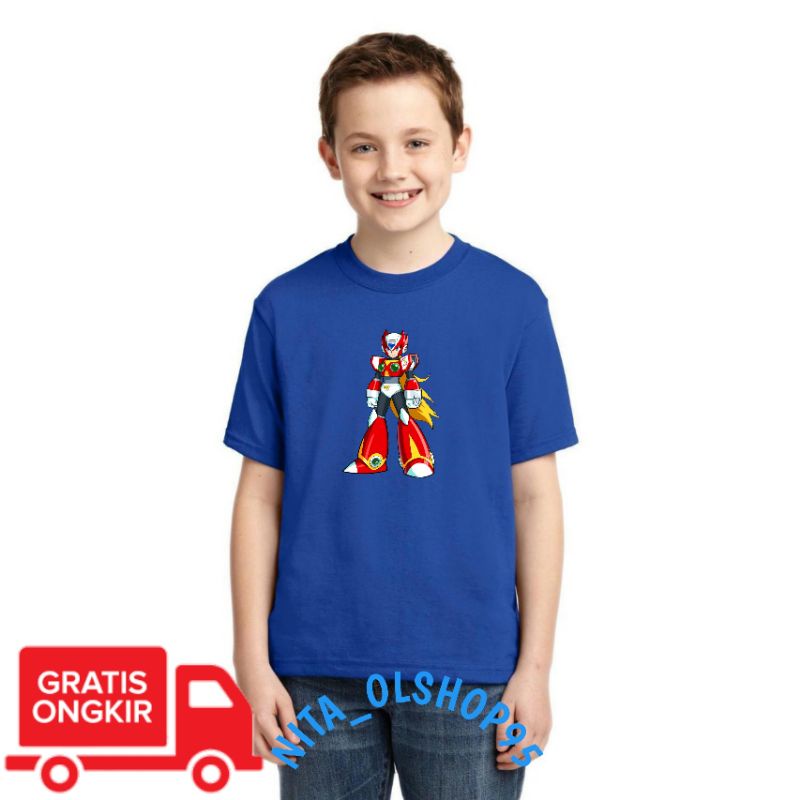 baju anak megaman , baju anak gambar robot , Mega man