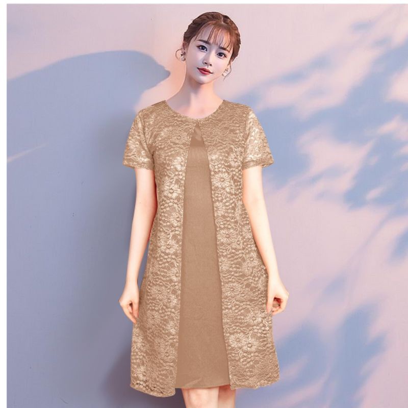 BISA COD ✅ DRESS DEVITA / DRESS PESTA / MAXI DRESS / DRESS WANITA MODEL TERBARU /SIZE/L /XL /JUMBO/DRESS NATAL-Coksu