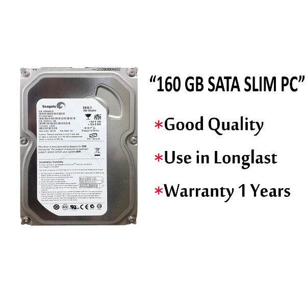 hardisk PC 160 gb sata seagate slim