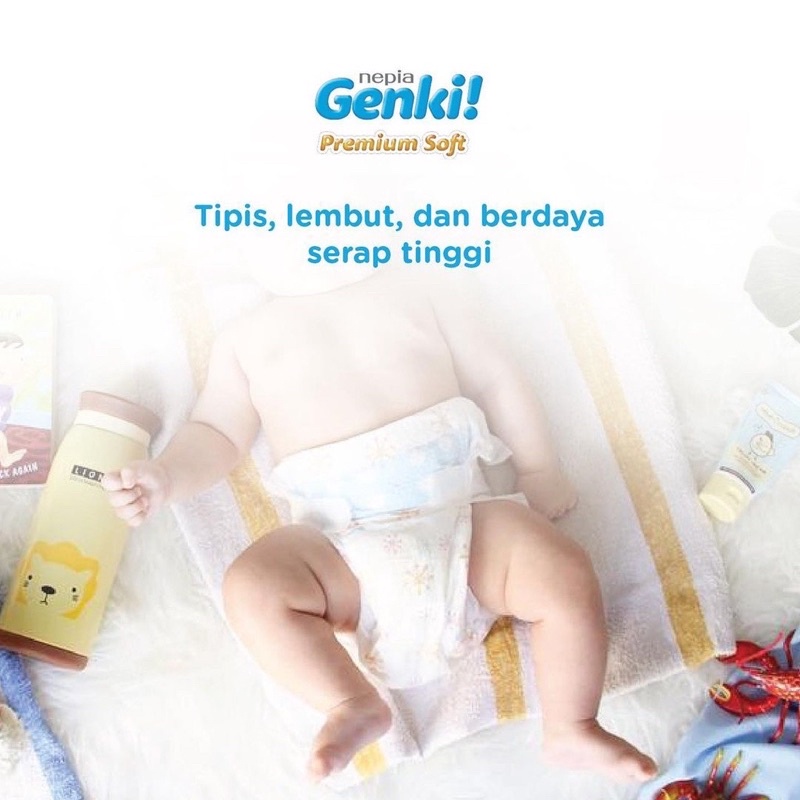 Nepia Genki Tape NB/S/M/L Popok Bayi Genki Rekat NB44/S72/M64/L54/XL44