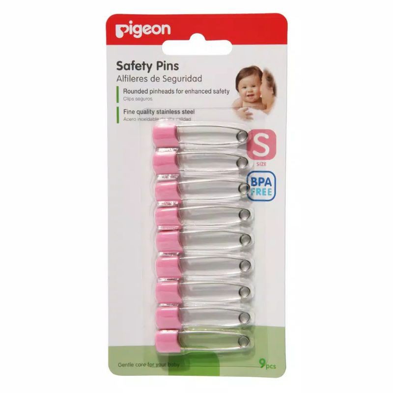 Pigeon Peniti Safety Pin bayi size L isi 6 pcs size S isi 9 popok bedong baby