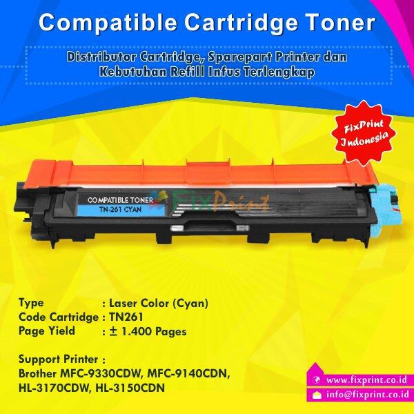 Toner Cartridge Compatible tn261 tn 261 tn-261 Printer Brother 3170cdw MFC-9130CW Color