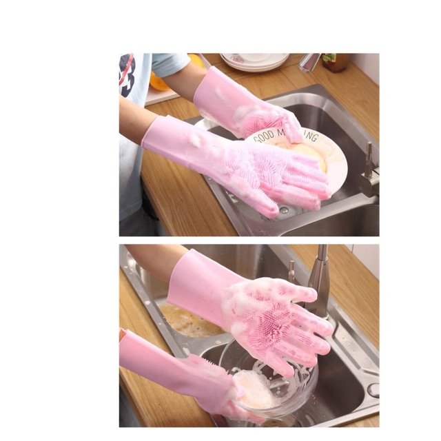 SILICONE DISHWASHING Gloves Sarung Tangan Cuci Piring Cuci Mobil TEBAL Tahan Panas