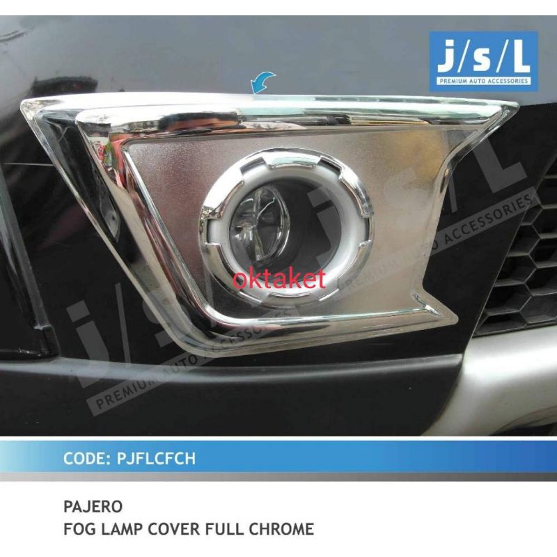 cover foglamp pajero full chrome jsl