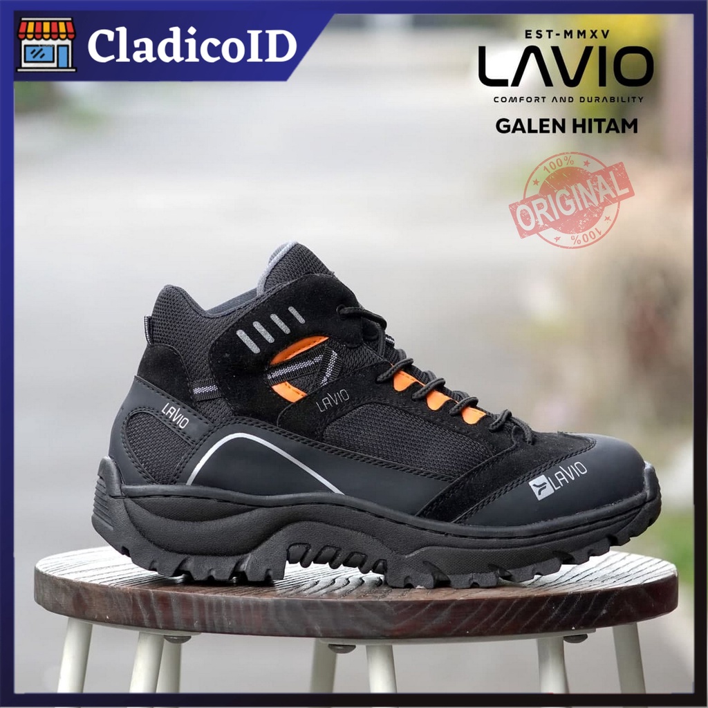 LAVIO Galen Best Seller Sepatu Pria Safety Shoes Ujung Besi High Quality Kerja Lapangan Proyek Mendaki Gunung Outdoor Sefty Boot Cowok