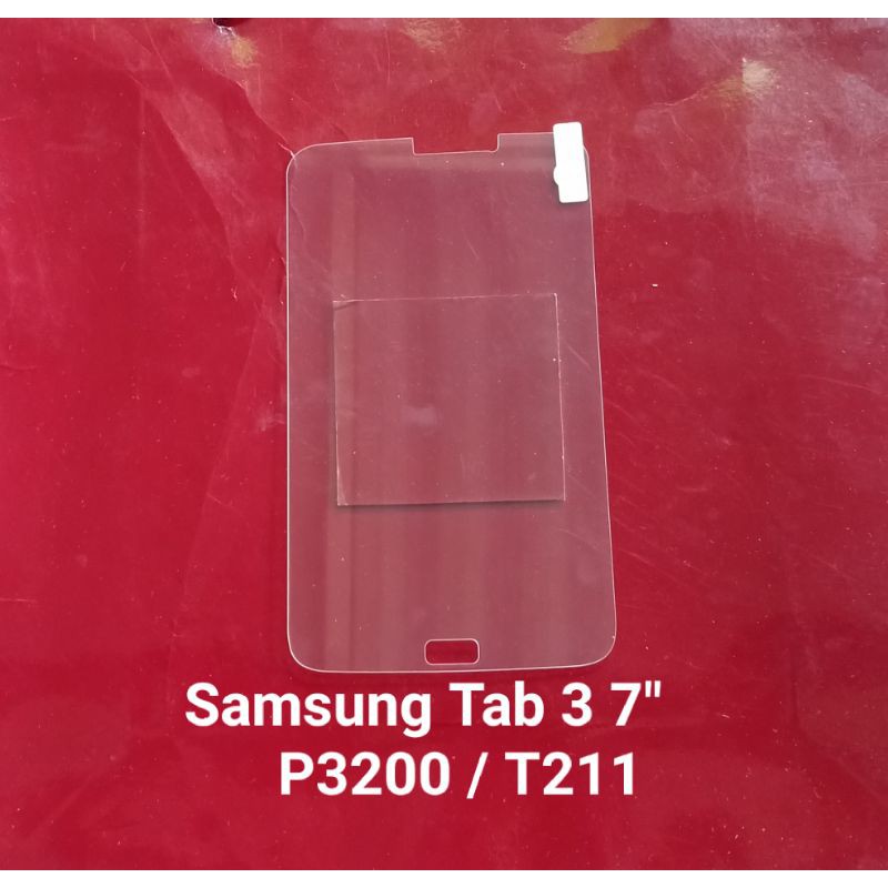 Tempered glass Samsung Tab 3 7&quot; T211 P3200 . Tab 3V T116 Tab 3 Lite T110 T116 anti gores kaca bening