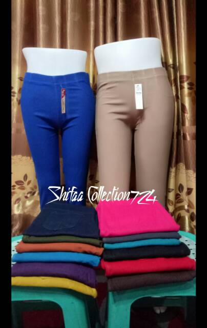 Legging Denim  / Legging Murah / Leging Jumbo / Celana Legging Panjang Model Kantong (BB 50-65 Kg / Standar)