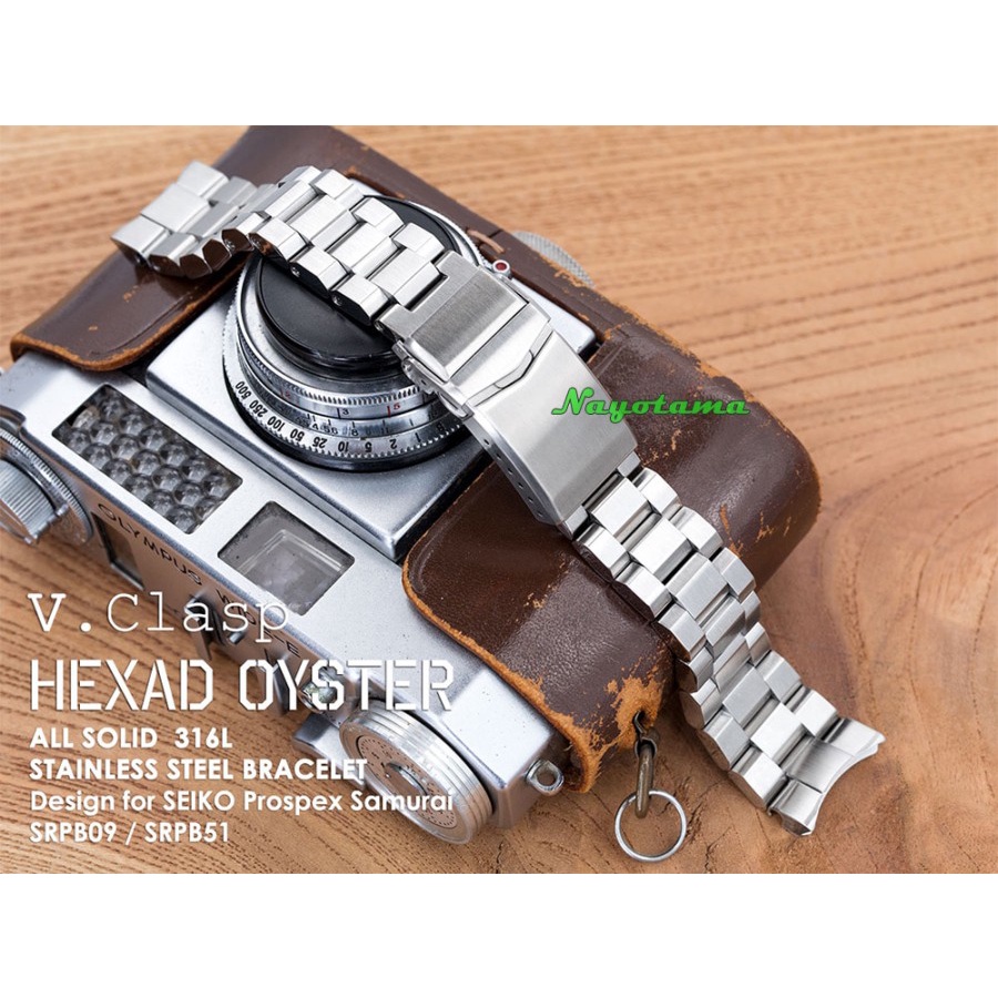 22mm MILTAT HEXAD OYSTER Seiko Samurai Prospex SRPB51 V-Clasp