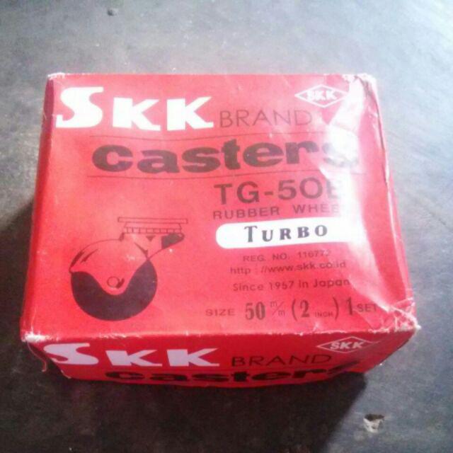 Roda Karet Bulat Hidup 2inch Set 4pcs Skk Casters Tg-50b Roda Etalase