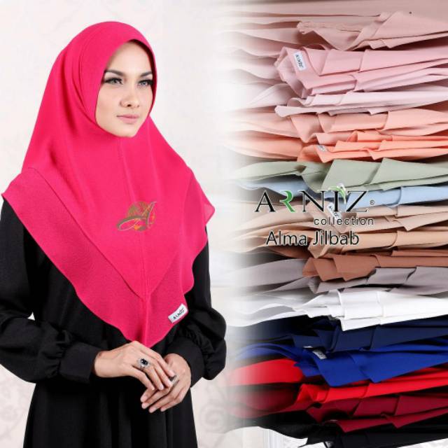 KHIMAR ALMA Original By Arniz Collection Khimar mini yang selalu ditunggu2 dan restock berkali2