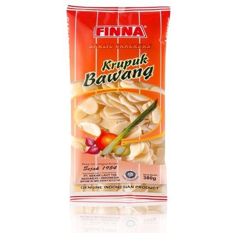 

FINNA Kerupuk Bawang 380g - FINA Garlic Crackers