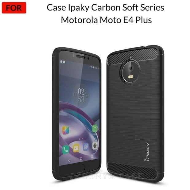 CASE SLIM FIT CARBON IPAKY MOTOROLA MOTO E4 PLUS SOFTCASE - FA