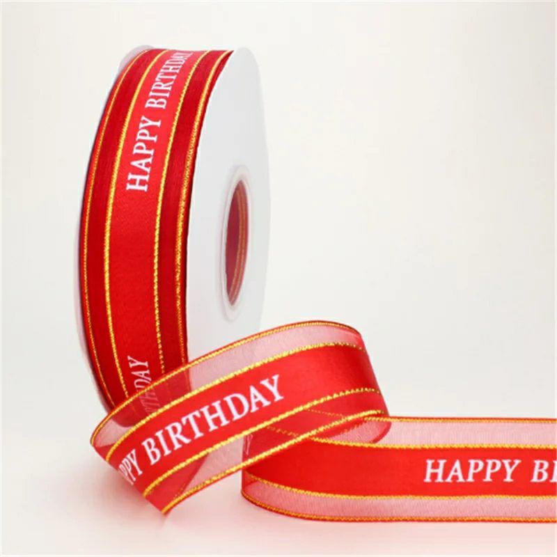 

Tali Pita Kado Tulisan Happy Birthday Hiasan Pita Kue Ulang Tahun