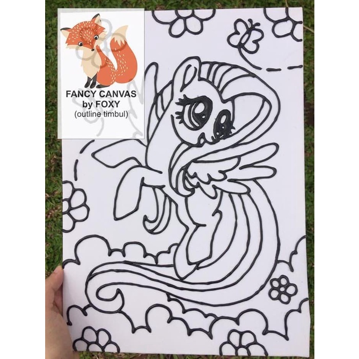 

READY! KANVAS LUKIS ANAK OUTLINE TIMBUL GAMBAR - LITTLE PONY FLUTTERSHY 1 ALAT LUKIS MURAH AL6