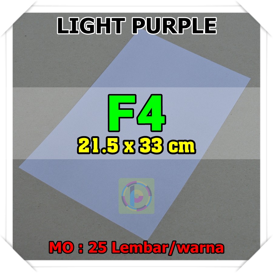 [HITS] Kertas Karton Jasmine Uk. F4 LIGHT PURPLE UNGU ABU