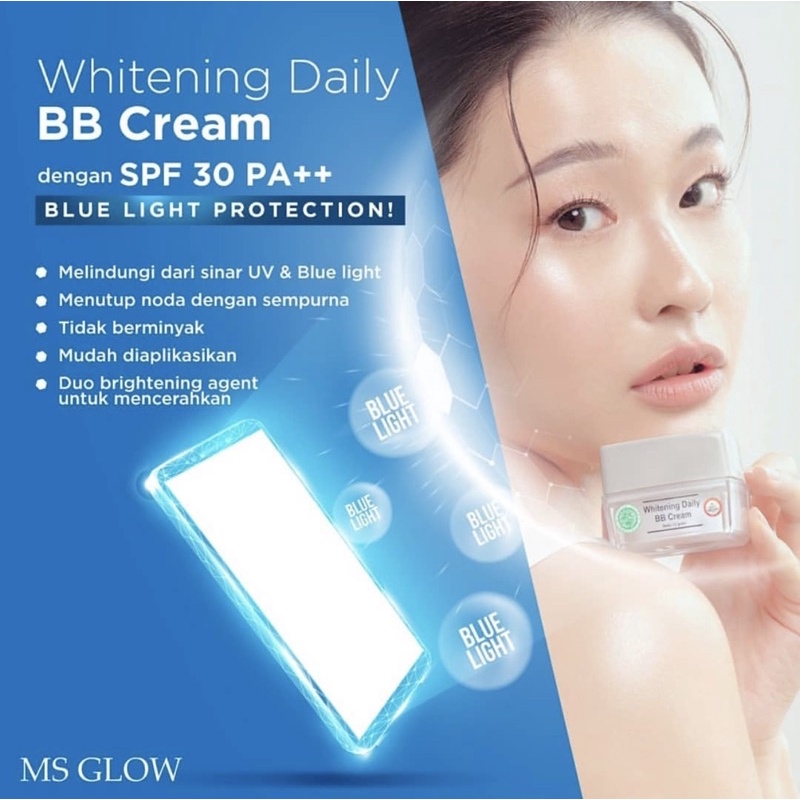 Ms Glow BB Daily Whitening Cream | Ms Glow Cream Siang