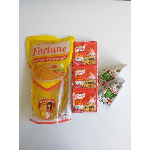 

Paket Sembako Minyak 1 L Santan dan Bumbu Royco