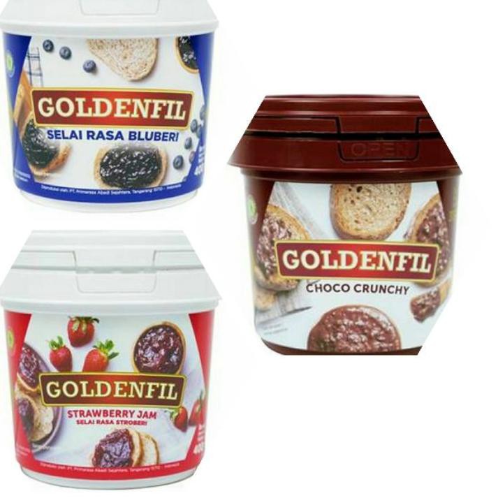 

Tetap Trendϟ (PROMO) GOLDENFIL Selai CRUNCHY CHOCO 350g | BLUEBERI 400g| STRAWBERRY 400g