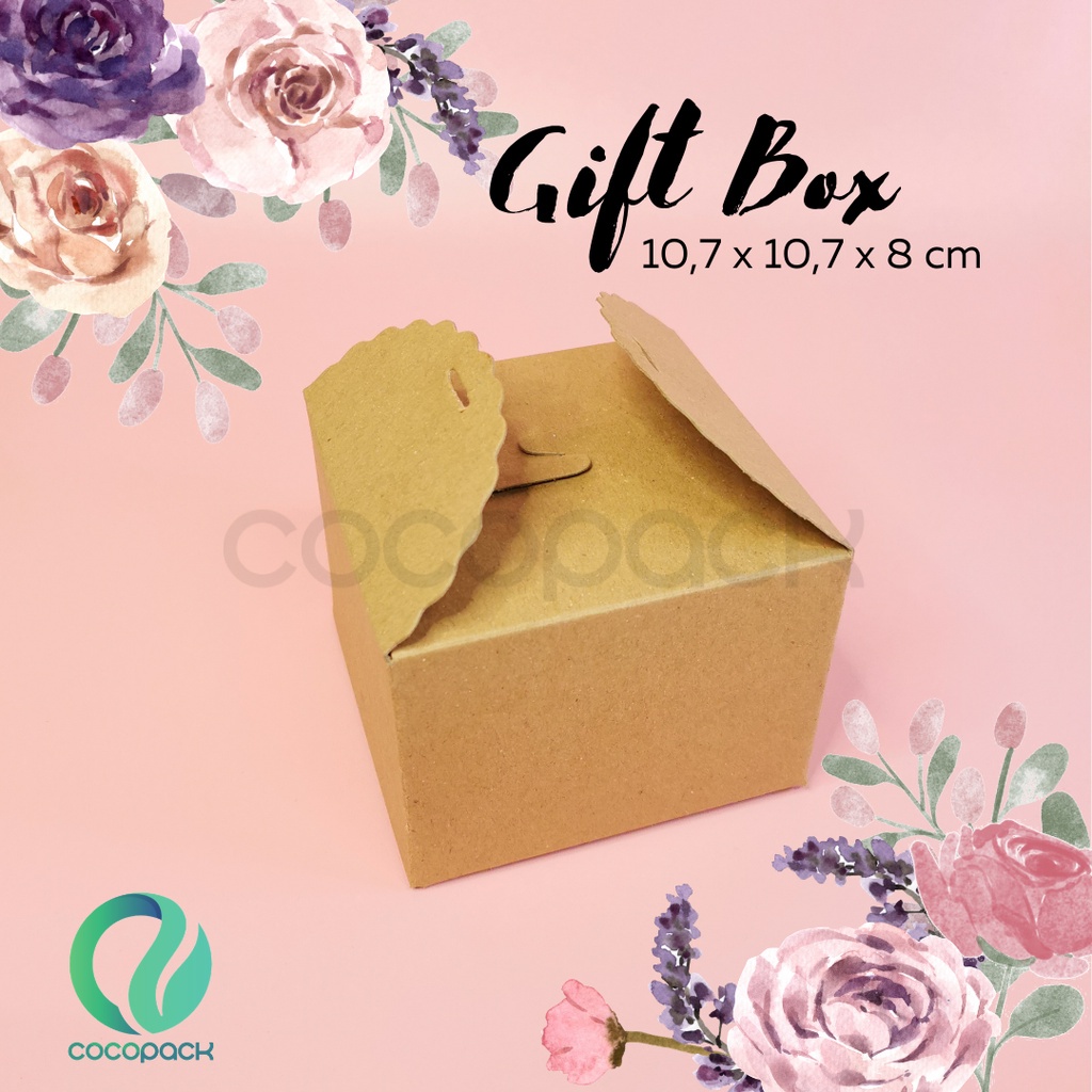 

Gift Box Mini Cake Box Kotak Serbaguna 10,7x10,7x8 cm 10 PCS