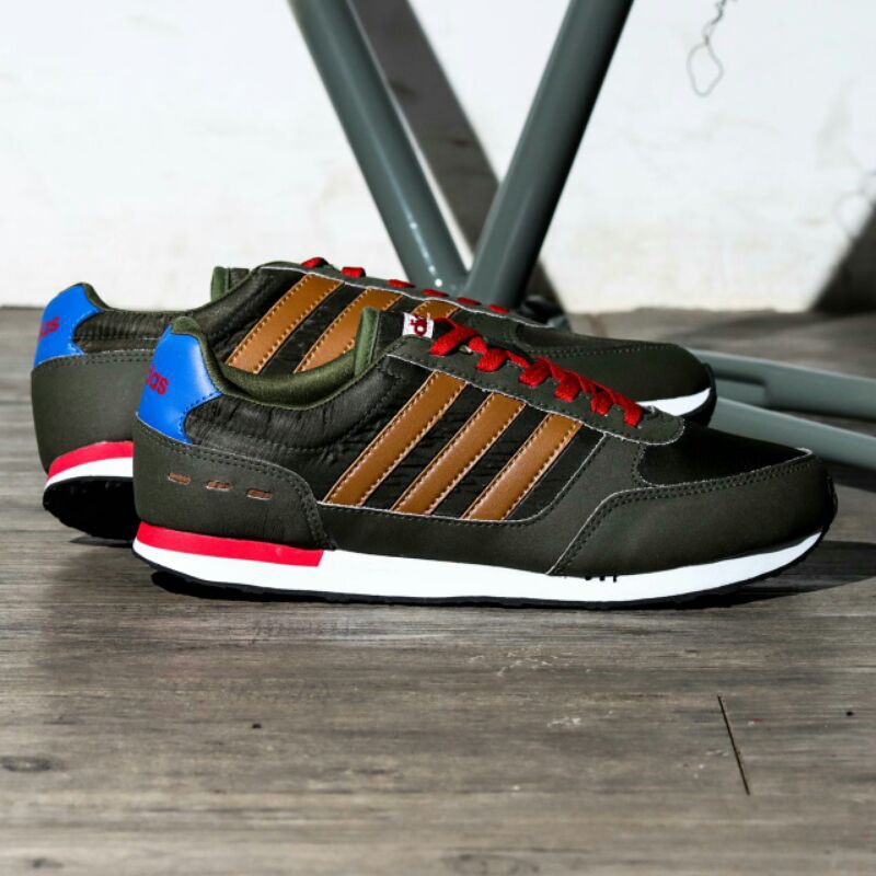 ADIDAS NEO CITY RACER GREEN BROWN