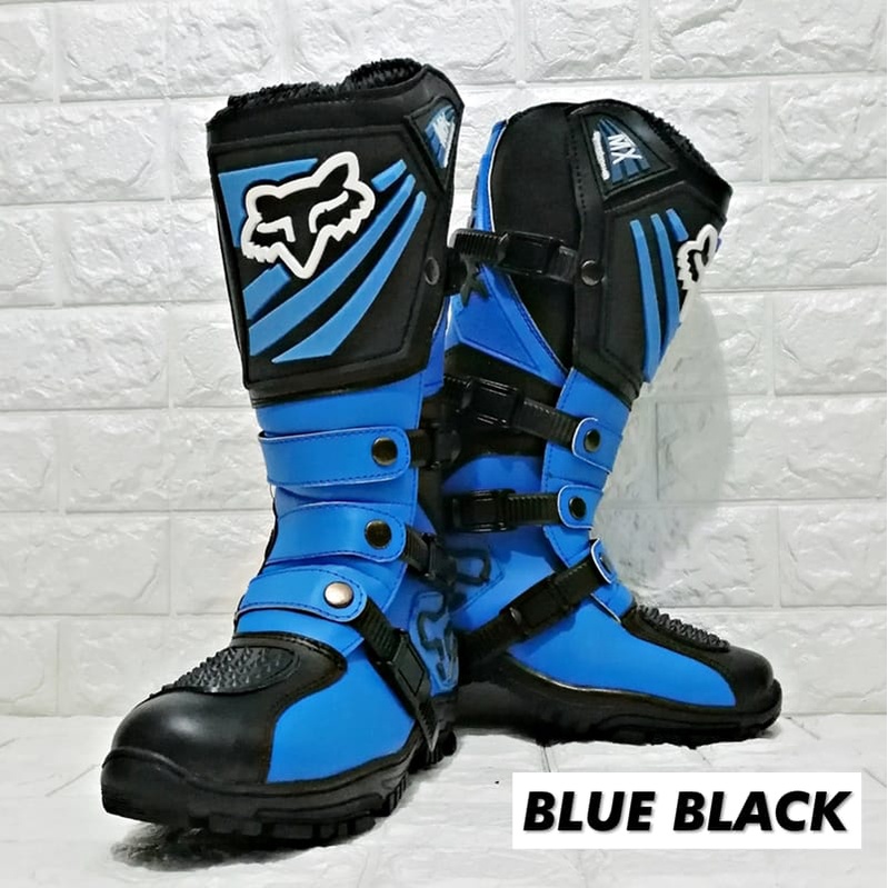 Sepatu Trail Cross Boot safety For Adventure sepatu touring  gunung BLUE BLACK