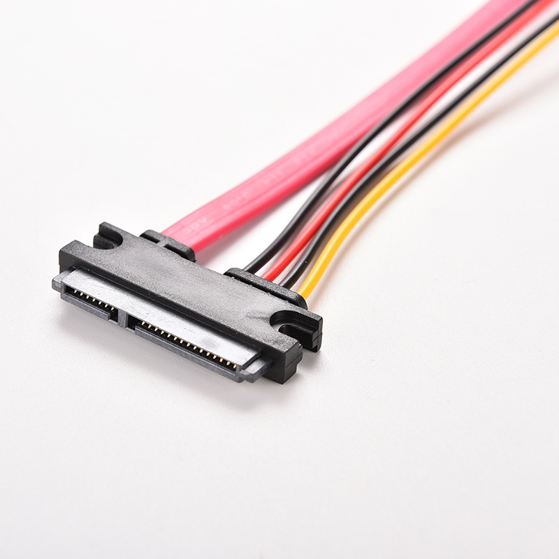 {LUCKID}12 Inch Male to Female 7+15 Pin SATA Data HDD Power Combo Extend Extension Cable